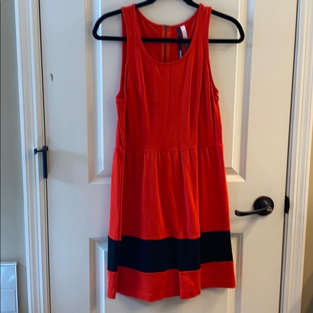 Kensie Cotton Dress Red and Black Size M
